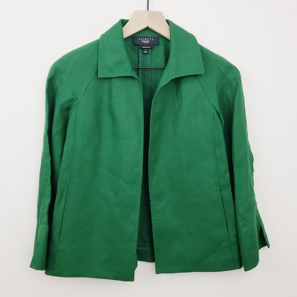 Talbots Jackets & Blazers - Talbots Green Irish Linen Blazer Jacket